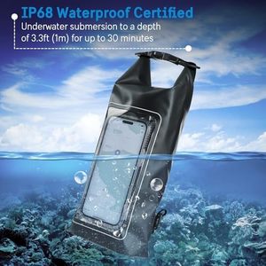 Summer <strong>Outdoor</strong> Ocean IPX-6 2L PVC Dry <strong>Bag</strong> Roll Top <strong>Waterproof</strong> Backpack <strong>Phone</strong> Case Essentials <strong>Camping</strong> Swimming Beach Fishing - Product Image 2