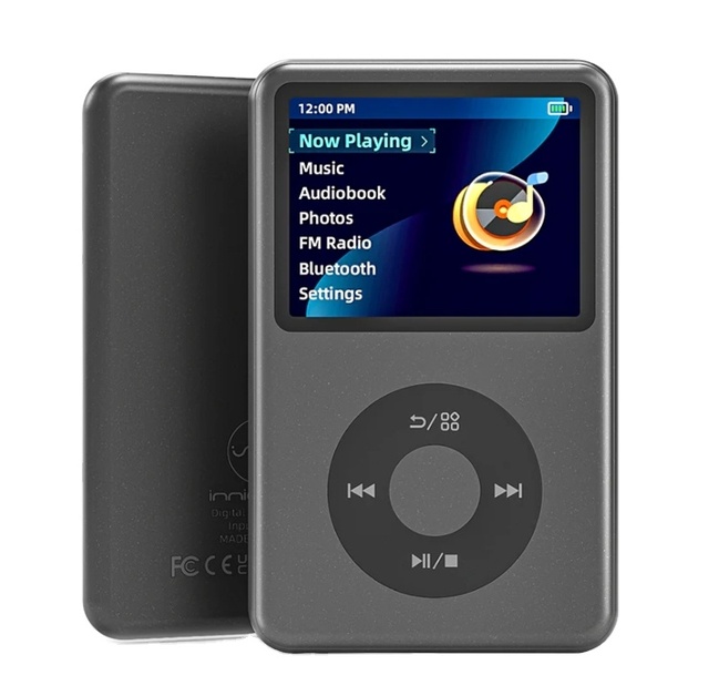 Portable Mini Hi-Fi Music MP3/MP4 BT5.3 Player with Touch & Buttons HD Sound FM Radio Voice Recorder for Sports & Outdoors