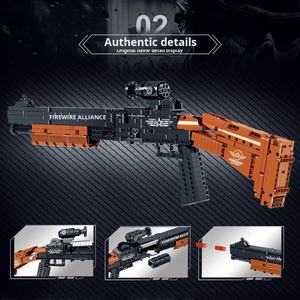 Pistola de Bloques de Construcción de Plástico ABS para Ensamblar, Modelo 1:8, Juguete para Adultos, Incluye 98 Piezas Pequeñas de Partículas de Francotirador - Product Image 5