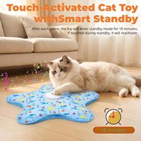 Nouveau Jouet Interactif pour Chat Moderne et Adorable 2-en-1 : Jeu de Cache-Cache, Tapis de Teaser Automatique Rechargeable avec Plume Cachée