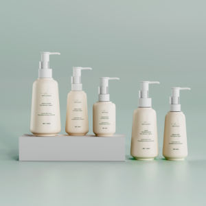 60ml 120ml 250ml bouteille de luxe en plastique PET <span class=keywords><strong>beige</strong></span> pompe à lotion bouteille cosmétique transparente 100ml 150ml emballage de lotion en stock - Product Image 4