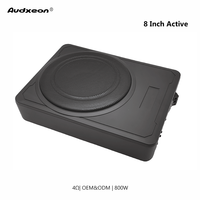 Subwoofer de voiture actif sous siège 8 pouces noir en peluche, double bobine vocale, 12V CC, 800W de puissance maximale - Offre Spéciale