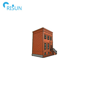 Pin de solapa personalizado de fábrica con esmalte, estilo <span class=keywords><strong>Chicago</strong></span>, para arquitectos, agentes inmobiliarios, constructores, arquitectura y edificios - Product Image 2