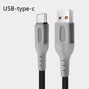 สายเคเบิลข้อมูลพร้อมไฟ LED แสดงสถานะ, ซิลิโคนเหลวป้องกันการงอ, รองรับการชาร์จเร็ว 3A, สายชาร์จเร็ว Android Type-C - Product Image 5