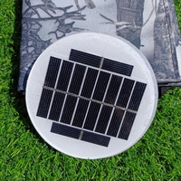 Panneau solaire industriel Cellule d'usine Module de panneau solaire Verre trempé 5v 1w 110mm Silicium monocristallin Panneaux solaires ronds