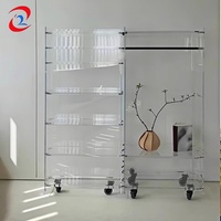 Vitrine étagère transparente vitrine vitrine armoire de rangement chambre garde-robe personnalisée multicouche casier cave à vin