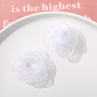 Pince à cheveux rose à bords bruts de 4,7 cm, style délicat, en maille tissée à la main, DIY, accessoire de cheveux sportif toutes saisons, embellissement pour boucles d'oreilles et vêtements