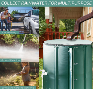 Réservoir de stockage d'eau portable baril d'eau système de collecte d'eau de pluie attrape-pluie comprend un filtre deux robinets et un kit de débordement - Product Image 6