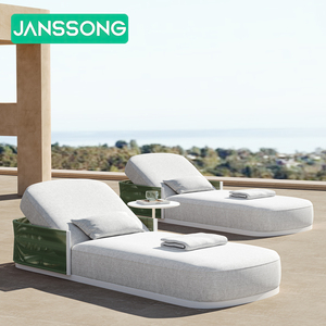 Lit de repos de luxe mobilier d'extérieur lit de bronzage mobilier au bord de la piscine chaises longues d'extérieur <span class=keywords><strong>en</strong></span> aluminium meubles de patio <span class=keywords><strong>en</strong></span> métal chaise longue <span class=keywords><strong>en</strong></span> corde - Product Image 4