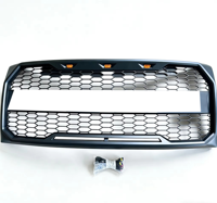 Parrilla Delantera Modificada en Negro Mate para Ford F150 F-150 2009 2010 2011 2012 2013 2014 con Luces LED Ámbar
