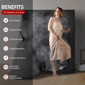 Tienda de Sauna de vapor portátil para 2 personas de tamaño completo, caja de Sauna Plegable ligera, silla automática para uso familiar, sala de Sauna - Product Image 5