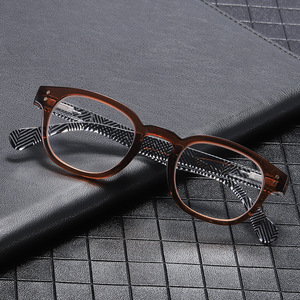 Lunettes PC unisexes à grand cadre avec impression, anti-rayonnement et anti-fatigue, monture bleue et rouge, nouvelles lunettes de <span class=keywords><strong>lecture</strong></span> - Product Image 3