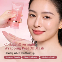 Masque de Soin Visage Hydratant Anti-Âge et Anti-Rides au Collagène, Masque Facial Nuit Peel-Off à Marque Blanche