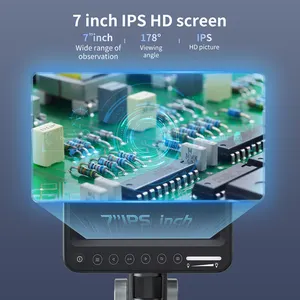 كاميرا Inskam318 مجهر إلكتروني رقمي 1600x 12mp مسجل فيديو مع شاشة Ips LCD 7 بوصة 2.4g جهاز تحكم عن بعد