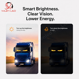 Affichage LED flexible pour voiture, pare-brise dynamique, yeux de démon, panneau LED intelligent, affichage d'animations pour la publicité et la décoration - Product Image 5