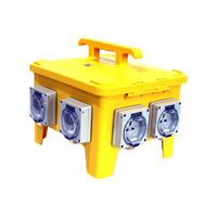 Boîtier de distribution électrique industriel mobile personnalisé, étanche pour extérieur, avec alimentation et prises MCB, 32A