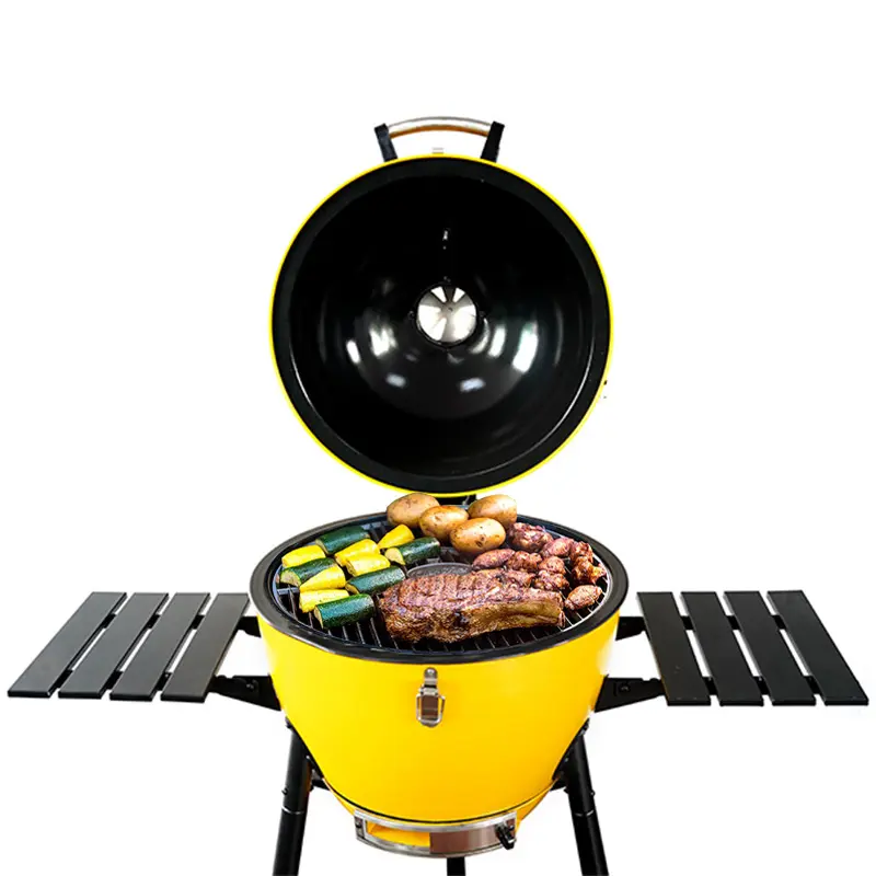 22 inch classic portable ceramic big size egg shaped Charcoal Bbq Grill Smokers kamado grill