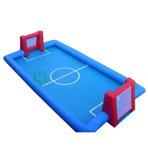 Retail durable table football games inflatable fun sports soccer race interactive inflatable football race for display