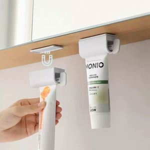 Distributeur de dentifrice magnétique grande taille à pompe, support mural/porte pour rangement - Product Image 2