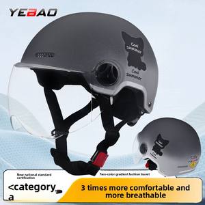 Léger moderne demi-visage <span class=keywords><strong>casque</strong></span> d'été ABS casques de <span class=keywords><strong>moto</strong></span> électriques nouveau unisexe taille unique convient à tous les équipements de protection de Scooter - Product Image 4