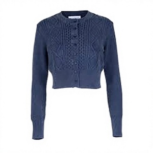 Pull-over col rond en nylon/acrylique de qualité supérieure, avec logo personnalisé, ceinture à nouer sur le devant, épaules tombantes, décontracté pour femme, toutes saisons, ODM - Product Image 1