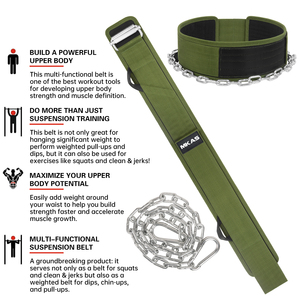 मका कस्टम लोगो उच्च गुणवत्ता वाले नायलॉन पावरलिफ्टिंग जिम बेल्ट हुक और लूप डिजाइन सिल्वर चेन भारोत्तोलन समायोज्य बेल्ट के साथ लूप डिजाइन - Product Image 4