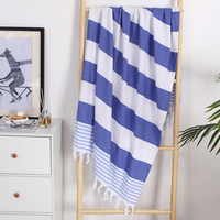 Hot Selling 100% Cotton Striped Beach Towel Summer Travel Blanket High Absorbent Quick Dry Sand Printed Logo Woven Home Bath