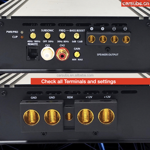 Amplificateur de <span class=keywords><strong>voiture</strong></span> monobloc dynamique 0,5 ohm, fabrication coréenne, 1 ohm, pour subwoofer, RMS <span class=keywords><strong>4000W</strong></span>, classe D, crête 8000W, basses puissantes - Product Image 4