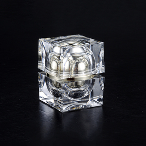Pot à crème carré <span class=keywords><strong>de</strong></span> luxe en acrylique 30/50g pour soins <span class=keywords><strong>de</strong></span> la peau, matériau PMMA, impression UV - Product Image 4