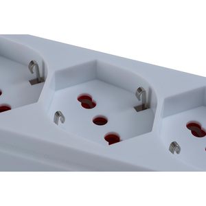 Regleta de 3 tomas Rosi con enchufes Schuko, interruptor de seguridad de 10-16A, toma de extensión de plástico con conexión a tierra estándar, 230V - Product Image 2