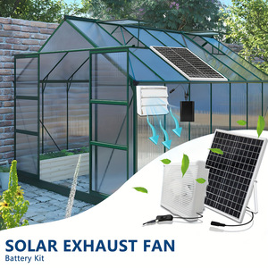 แผงโซลาร์เซลล์พร้อมพัดลม 20W 12V พัดลมระบายอากาศแบบแกนสำหรับเรือนกระจก ห้องใต้หลังคา โรงเรือนเลี้ยงไก่ บ้านสุนัข - Product Image 3
