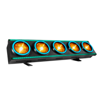 Équipement d'éclairage de scène Dmx 5 Tête 150W Ambre Blanc Chaud Blanc Froid LED Panneau de Surface Blinder Matrix Light Avec Anneau RVB pour DJ