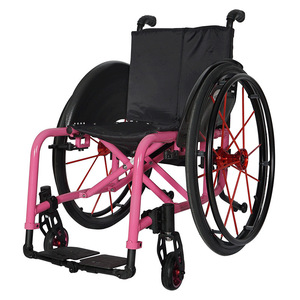 Fauteuil roulant pliable en alliage d'aluminium léger pour usage sportif - Product Image 1