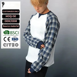 Wholesale Custom logo <b>Waffle</b> OEM Men's Plaid LongSleeve Thermal Long Sleeve <b>Shirt</b> - Product Image 1
