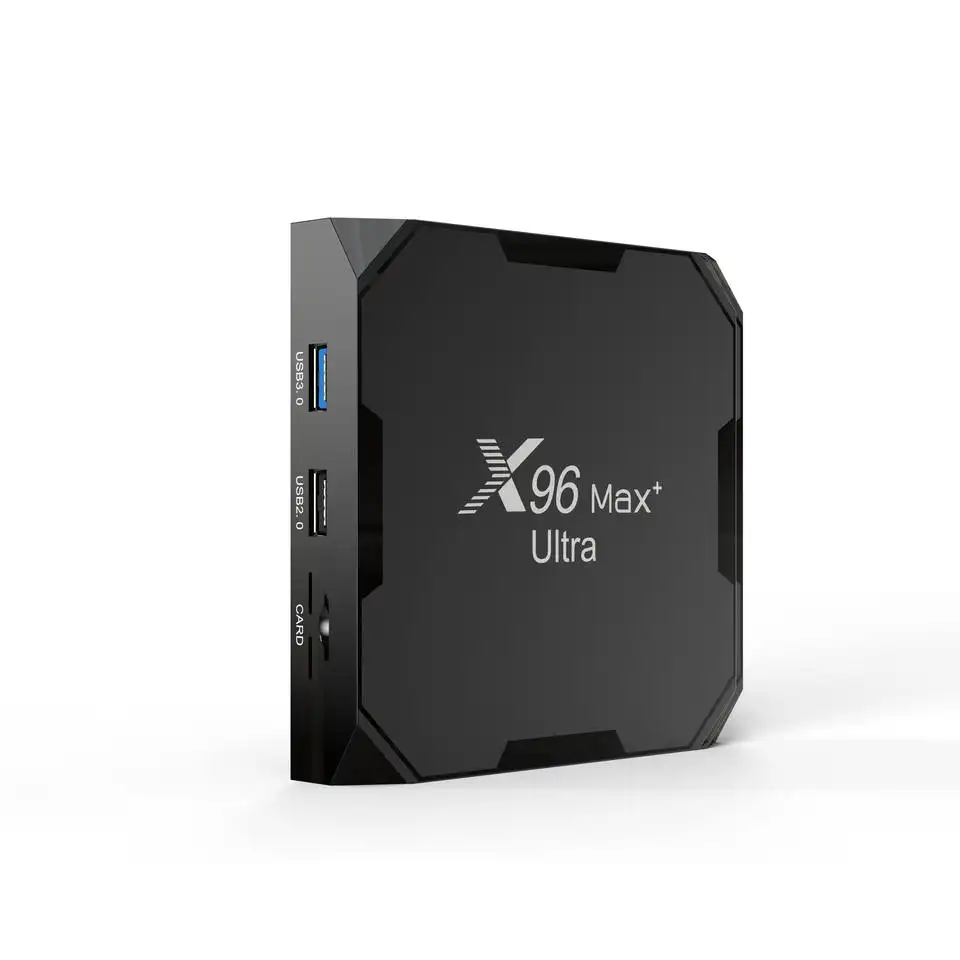 X96 मैक्स प्लस अल्ट्रा 8K डिकोडिंग s905x4 एंड्रॉयड टीवी बॉक्स AV1 x96 मैक्स + अल्ट्रा एंड्रॉयड 11.0 टीवी बॉक्स दोहरी 2.4G 5G वाईफ़ाई सेट टॉप बॉक्स
