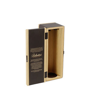 Champagne Gift Whiskey Custom Logo Luxury Wooden Cases <b>Box</b> DS DSW-1008 Recyclable Cuboid - Product Image 1
