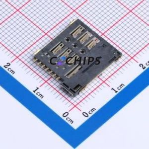 SA0701254135-91-01 SIM Card Connector SMD Connector Self-Return Type Micro SIM Card Card Holder 1.35mm - Product Image 2