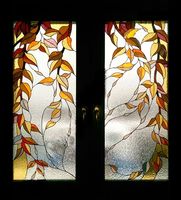 CBMMart Vitrail Porte décorative en verre et fenêtre Travail manuel Couleur et forme personnalisées Panneau de suspension Verre biseauté