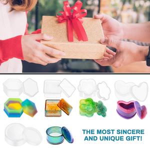 Stampi AK in Silicone e Resina Epossidica a Forma <span class=keywords><strong>di</strong></span> Cuore 3D per Colate <span class=keywords><strong>di</strong></span> Resina, Stampi Epossidici Quadrati e Stampi Esagonali per Colate <span class=keywords><strong>di</strong></span> Resina Cristallina per Artigianato Fai-da-Te - Product Image 5