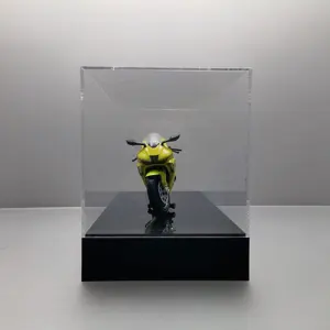 Vetrina personalizzata trasparente in acrilico modello di moto giocattolo per soggiorno display da cucina