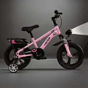 Kinderfiets voor jongens en meisjes van 3-8 jaar, 2 versnellingen, zijwieltjes, dubbele schijfremmen, 12-20 inch - Product Image 3