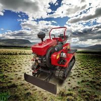 Mini-tracteur chenillé télécommandé XLC pour rizières, 2 roues motrices, transmission par engrenages agricole, moteur 25 CV, pompe haute performance, compact