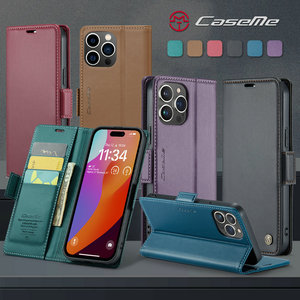 เคสกระเป๋าสตางค์ CaseMe สำหรับ iPhone 16 15 14 13 12 <span class=keywords><strong>11</strong></span> 8 7 SE <span class=keywords><strong>4</strong></span> พร้อมที่ชาร์จไร้สาย ขาตั้งแบบพับได้ ฝาปิดแบบเรโทร สำหรับเคส iPhone 16Pro - Product Image 6