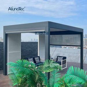 AlunoTec-carcasa de piscina motorizada, persiana de <span class=keywords><strong>Sol</strong></span> de aluminio independiente, techo de Patio, cobertizo de jardín - Product Image 2