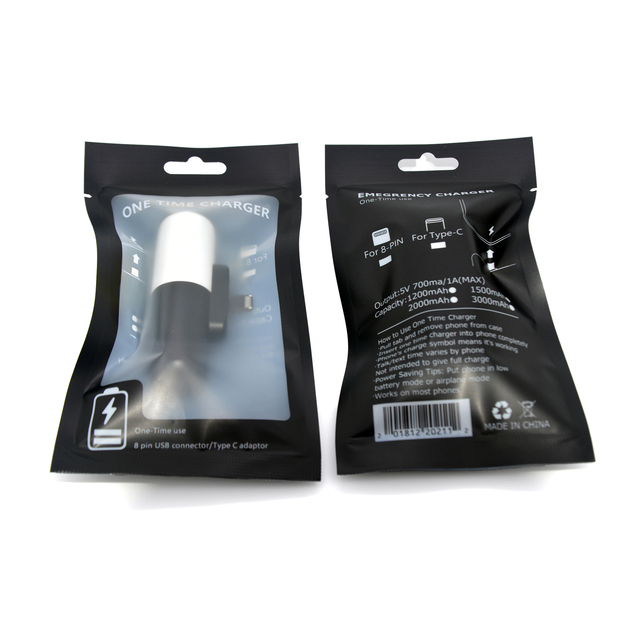 Portable Emergency 1200 MAh Mini Compact Fast Charging Power Bank One Time Use 18650 Lithium Battery Outdoor Use CE/FCC