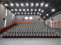 Chaise d'auditorium pliable moderne en tissu et métal avec tablette d'écriture pour église, gymnase et école, usage commercial – Vente en gros