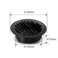 Design moderne Grille plate en acier inoxydable Sortie d'air Mur extérieur Évent étanche à la pluie Capuchon respirant Évent d'échappement Alliage d'aluminium