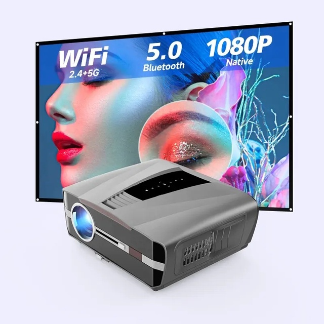 Smart Android 11 4K 1080P Video Projector with LED Lamp Auto Focus Home Projectors for Outdoor Parties Conferences Office Use