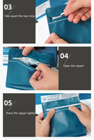 Sachet Doypack imprimé sur mesure à huit soudures latérales, refermable avec fermeture éclair, résistant à l'humidité, pour l'emballage d'aliments et de friandises pour chiens et chats