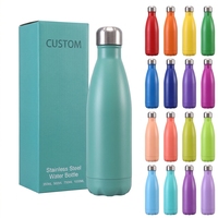 Bouteille isotherme en acier inoxydable à double paroi avec logo personnalisé, 350 ml, 500 ml, 750 ml, 1000 ml